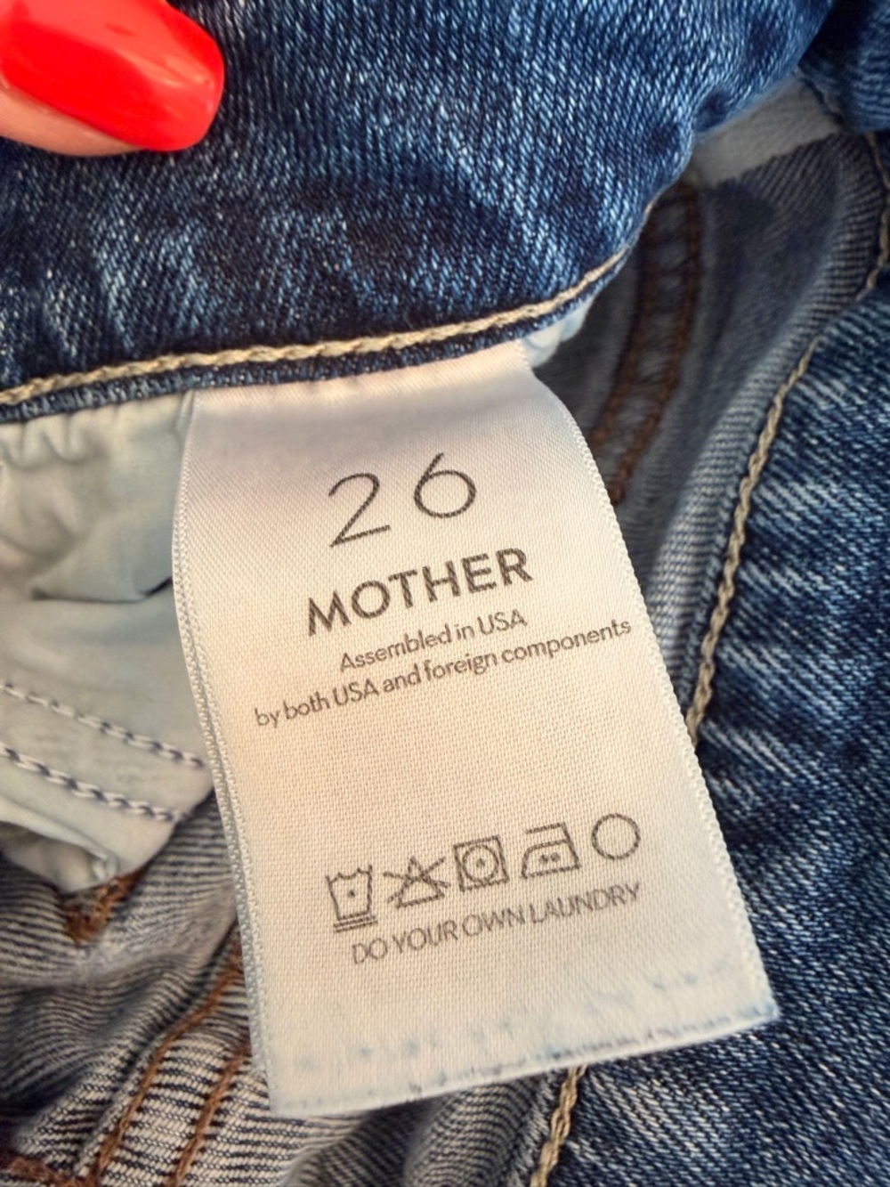 MOTHER Medium Blue High-Rise Flare Jeans - Picture 3 of 4